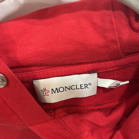 Boys Moncler Red and Blue Color-Block Sweater - Picture 3 of 4